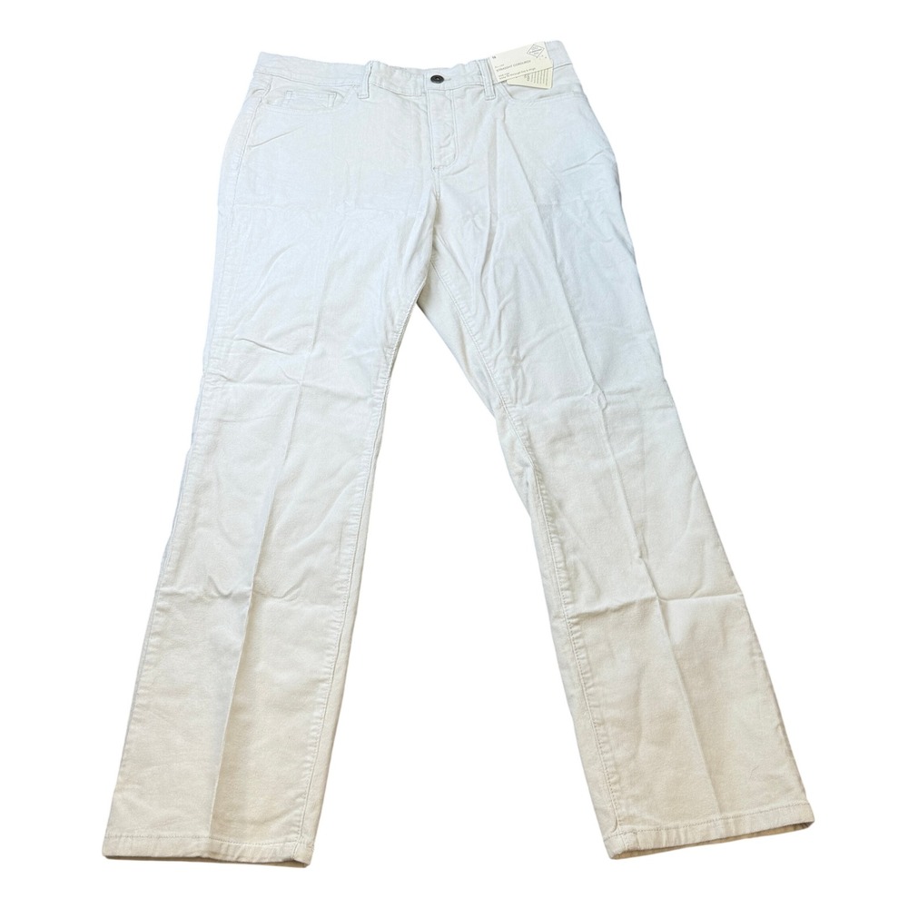 MSRP $44 St. John's Bay Womens 16 Birch Mid Rise Straight Corduroy Pants